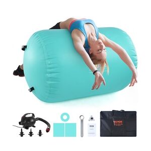 VEVOR Aufblasbare Gymnastikmatte Turnmatte 80 x 132,5 cm, Air Matte Airtrack Fitness Matte Pumpe Tumbling Matten, Multifunktionale Tumbling-Matte Heimgebrauch / Fitnessstudio / Yoga / Cheerleading