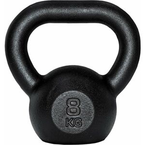 ScSPORTS® Kettlebell - 8kg, Gusseisen, Ergonomischer Griff, Schwarz - Kugelhantel, Kugelgewicht, Schwunghantel, Rundgewicht für Gym, Krafttraining,