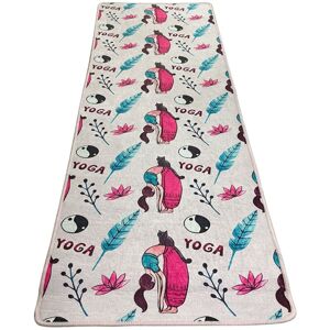 Wellhome - 60 x 200 cm antibakterielle TIER-Yogamatte – 100 % Polyester