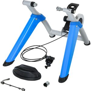 HOMCOM Rollentrainer  Fahrradtrainer Heimtrainer mit 8-Stufen-Widerstand, Magnetbremse, für 650C, 700C/26