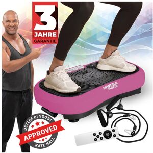 Miweba Sports Vibrationsplatte MV100, 2D-Vibration, Bluetooth, 99 Stufen, 10 Programme, 250 Watt (Pink)