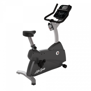 Life Fitness C1 Upright Bike mit engl. Track Connect 2.0 Konsole inkl. Unterlegmatte