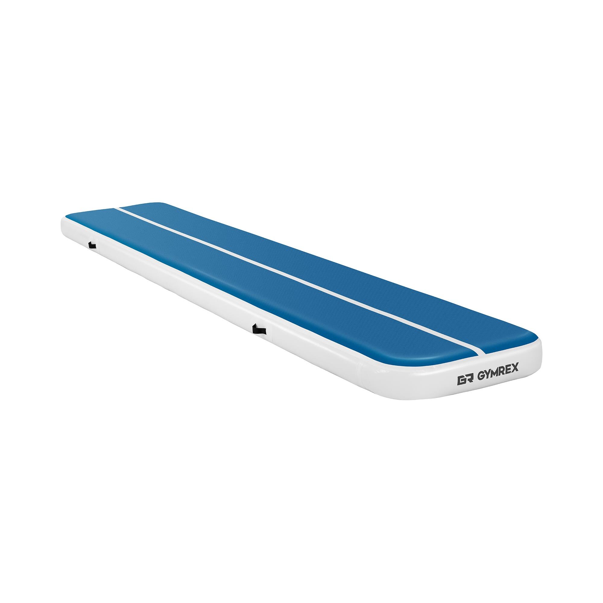 Gymrex Aufblasbare Turnmatte - Airtrack - 500 x 100 x 20 cm - 250 kg - blau/weiß 10230110