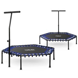 Neo-Sport fitness trampolin med håndtag 127 cm - sekskantet blå
