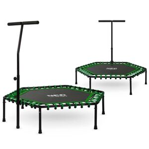 Fitness trampolin med håndtag 127 cm Neo-Sport - sekskantet grøn