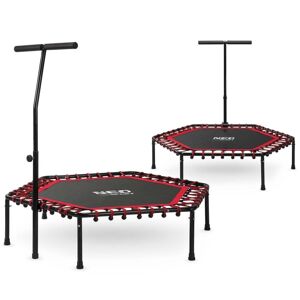 Neo-Sport fitness trampolin med håndtag 127 cm - sekskantet rød