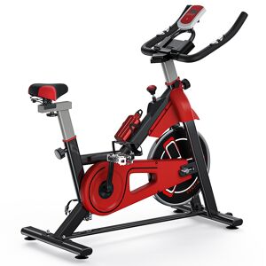 Rattrix Spin-cykel med 6 kg svinghjulsremtræk, motionscykel med LCD-skærm, justerbart sæde og styr