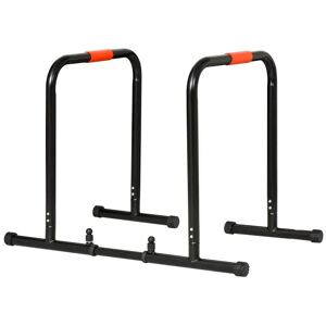 Rootz Living Rootz Dip Stand - Dip Bars - Push Up Dip Station - Justerbar Fitness - Sort - 94-102 x 62 x 73 cm