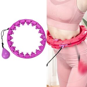 My Store Weighted Fitness Hoop Abdomen Circle, Specification: 28 Knots (Purple)