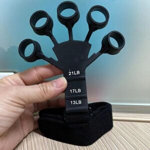 My Store Silicone Grip Device Finger Exercise Strength Trainer(1 Black+Wrist)