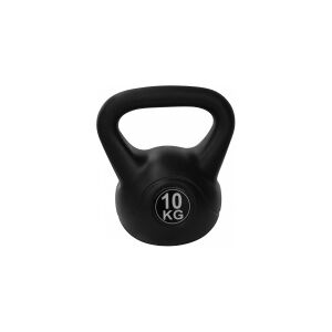 Tunturi 14TUSCL106, Standard kettlebell, Polyethylen, Sort, 10 kg