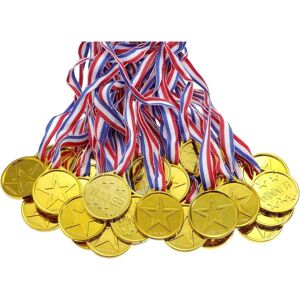 Pakke med 100 plastikmedaljer til børn, skole, sport eller mini-olympiske medaljer- Perfet