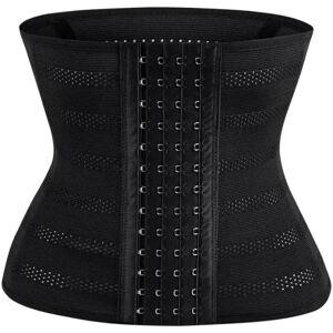 waisttrainer træningskorsett korsetter sort L L