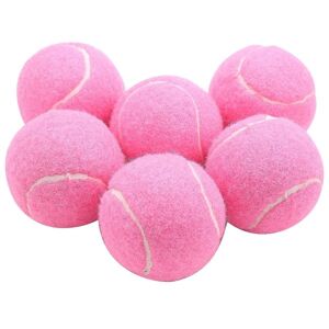 FMYSJ 6 stk. pakke Pink tennisbolde Slidfaste elastiske træningsbolde 66 mm dame begynder træning Te (FMY)