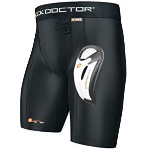 Shock Doctor 221 Compression Shorts with BioFlex Protector Comfort and Compression Maximum Freedom of Movement Contact Sports Protector