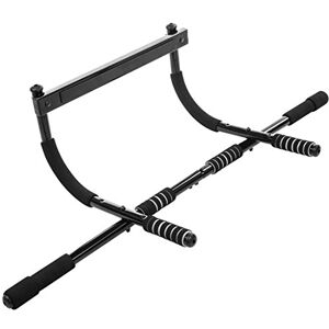 Ultrasport 4-1 pull-up bar, door bar, pull-up bar, upper body trainer, multifunctional trainer, training device for home and office, pull up bar, push-ups, sit-ups, maximum user weight 100 kg., black