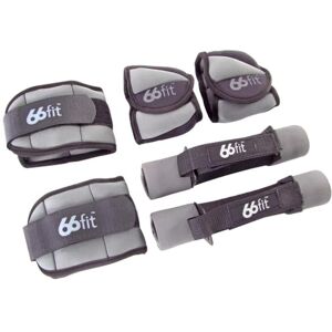 66Fit Ankle/Wrist and Dumbbell Weight Set 6 Pieces Grey/Black