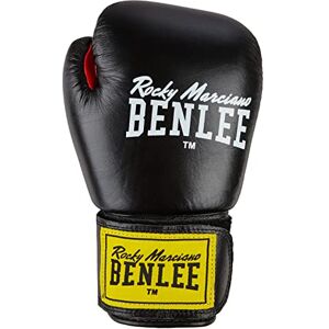 BENLEE Rocky Marciano Leather Boxing Gloves Fighter Black/Red, 14oz