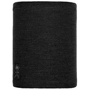 Buff Neck Warmer, Knitted and Polar Fleece, black