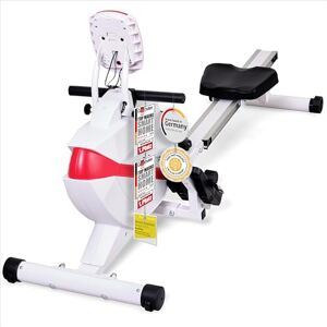 + SportPlus SportPlus Foldable rowing machine for home, TÜV tested, quiet and maintenance-free magnetic braking system, ball bearing rowing seat, white