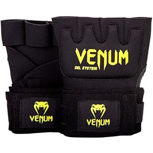 Venum Kontact Gel Gloves, Black/Neon Yellow, One Size