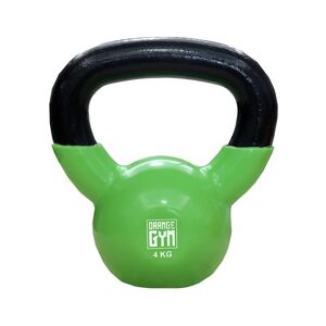 Orange Gym vinylbelagt kettlebell 4 kg grøn