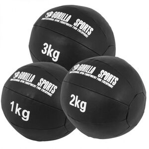 Gorilla Sports Wall Ball Pakke - 1kg 2kg 3kg