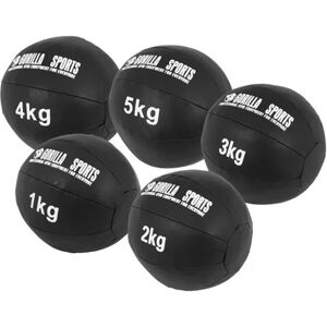 Gorilla Sports Wall Ball Pakke - 1kg 2kg 3kg 4kg 5kg