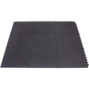 kaiserkraft Estera para puesto de trabajo de soldadura Yoga Solid Spark, H x A x P 17 x 900 x 900 mm, negra, superficie cerrada