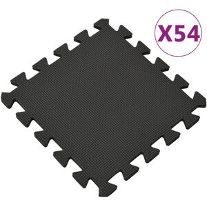 vidaXL Alfombrillas de goma EVA negra 54 uds 4,86㎡