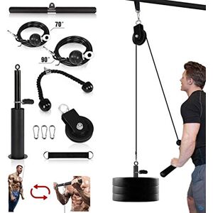 Morwealth Sistema de Polea para Gimnasio, Poleas gimnasio para casa con  Barra Recta y Cuerda Máquina Musculación Triceps para Antebrazos  entrenamiento de fuerza de brazo - Compare precios con Kelkoo - (Febrero de  2024)