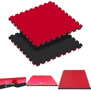 Tatami Puzzle reversible Kinefis color negro - rojo (grosor 20 mm)