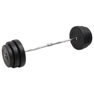 vidaXL Mancuerna curl con discos 90 kg