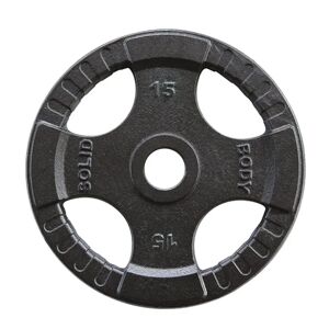 Body-Solid Disco olímpico hierro 4 agarres  negro - 15kg
