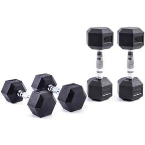 LIVEPRO Mancuernas Hexagonales goma  (Par) - 25kg