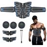 Oudun EMS Estimulador muscular abdominal Entrenador 3 controladores USB Recargable Decenas Pulso Masaje muscular Dispositivo de entrenamiento físico Pérdida de peso Adelgazamiento corporal