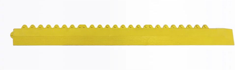 kaiserkraft Listón de borde NBR/SP, L x A x H 965 x 65 x 17 mm, amarillo, incluida esquina, macho