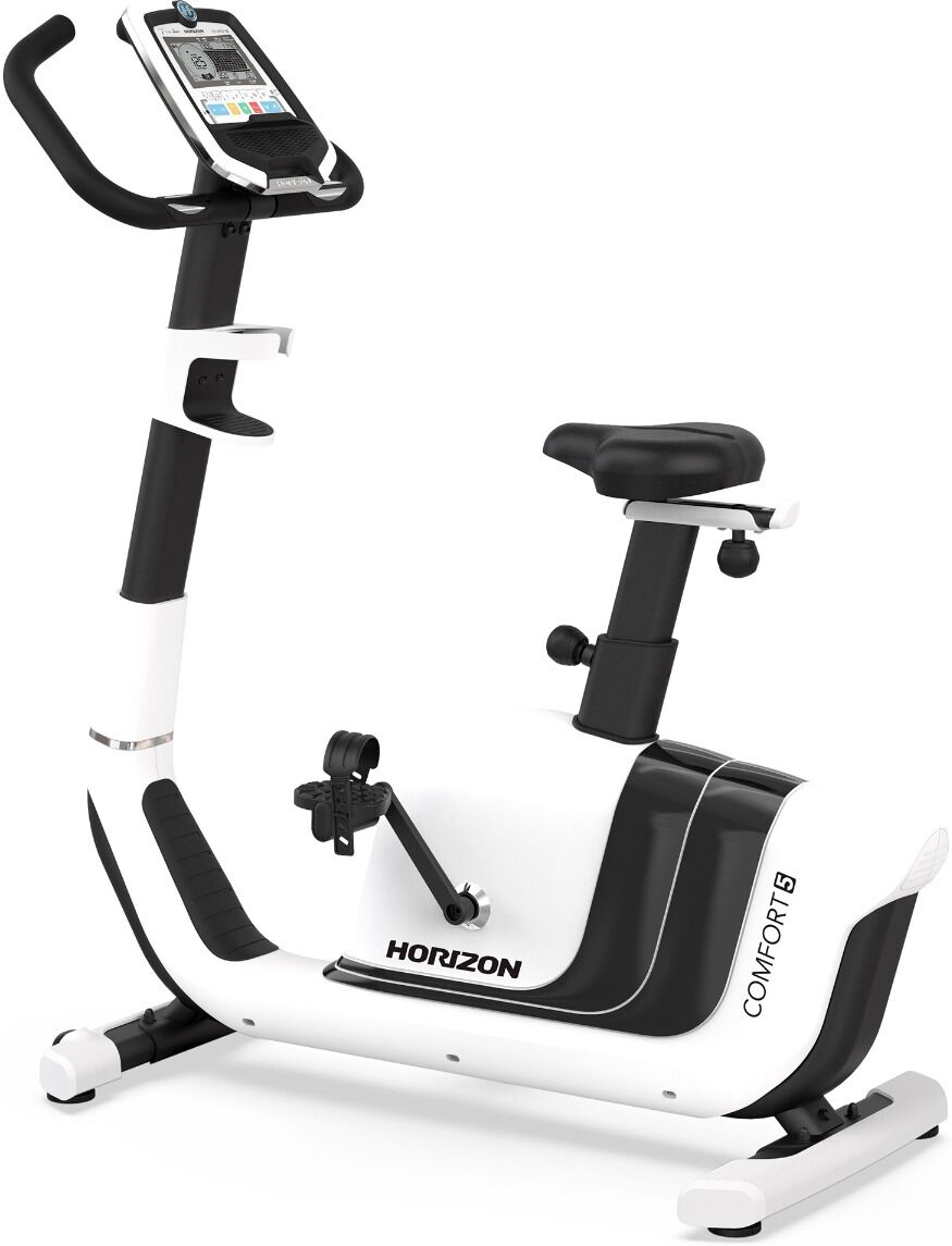 Bicicleta estática vertical COMFORT 5: pantalla de ritmo cardíaco Cardio Compass y asiento de gel