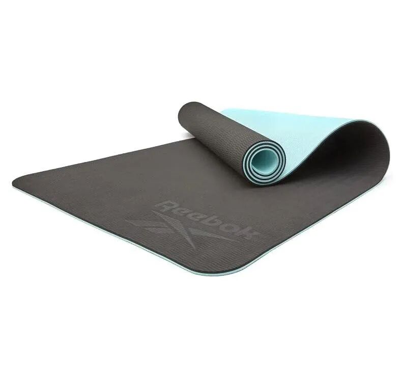 Reebok Esterilla de Yoga  Doble Cara - 6mm - Azul