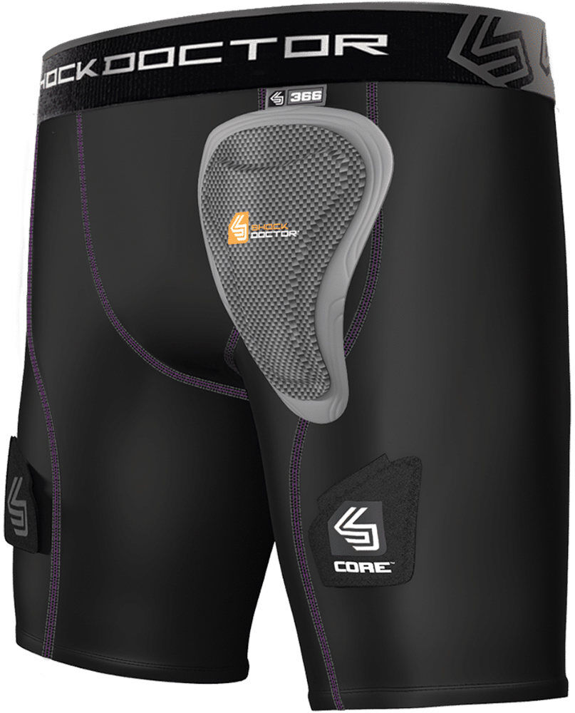 Shock Doctor core womens compression hockey short with pelvix protector coquilla  (XL)