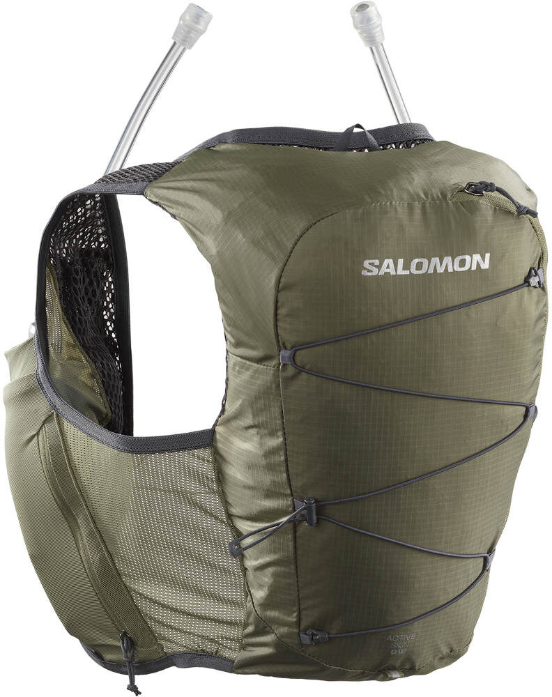 Salomon active skin 8w wth flasks varios running Verde (M)