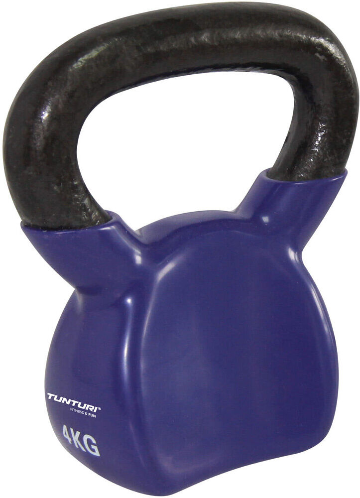 Tunturi vinyl kettle bell 4 kg mancuernas Morado (UNICA)