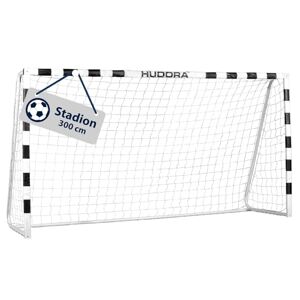 HUDORA 76909 Football Goal Stadium Football Goal Garden Large, white, 300 x 160 x 90 cm