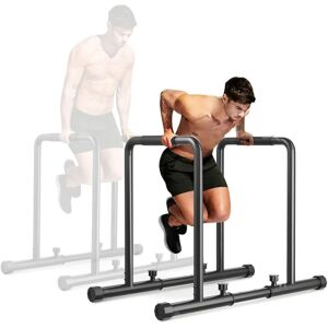 Keepbuying - Banc de Station Musculation Barres Parallèles Réglable en Hauteur et Largeur, Appareil d'Entraînement Gymnastique de Fitness, Noir - Publicité