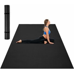 COSTWAY Tapis de Yoga 8 mm D'épaisseur Antidérapant Double Face, Tapis de Sport Fitness Anti-usure Haute Densité avec 2 Sangles Velcro Réglables pour - Publicité