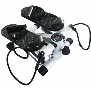 Skecten - Fitness Stepper 2 en 1 avec Cordes Élastiques et Ecran Multifonctions, Swing Stepper Up-Down, Twister Stepper Appareil d'entraînement pour l'Aérobic et Fitness, Poids Supporté jusqu'à 150kg Noir 43 x - Publicité