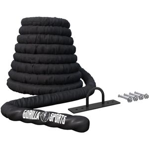 Gorilla Sports - Corde ondulatoire battle rope 6 variantes - Diamètre : 3,8 cm - Longueur : 9 m - Publicité