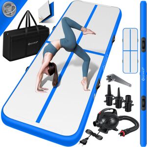 Kesser - Tapis de gymnastique Gonflable Airtrack Tapis de fitness Tapis de gymnastique 3/4/5/6m Sac de transport & pompe à air électrique inclus Tapis de yoga Tapis de Tumbling Bleu / 300 x 100 x 1 - Publicité