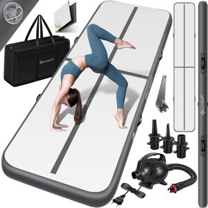 Kesser - Tapis de gymnastique Gonflable Airtrack Tapis de fitness Tapis de gymnastique 3/4/5/6m Sac de transport & pompe à air électrique inclus Tapis de yoga Tapis de Tumbling Anthracite / 600 x 1 - Publicité