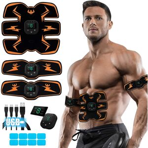 JALLERIA Stimulateur abs Muscle abdominal, Stimulateur musculaire, ems abs Trainer Body Toning Fitness, Ceinture tonifiante rechargeable usb abs Fit Weight - Publicité